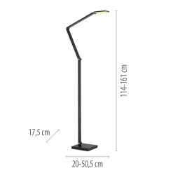 Paul Neuhaus LED-Stehleuchte 1flg grau