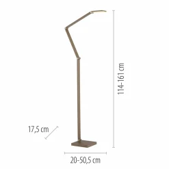 Paul Neuhaus LED-Stehleuchte 1flg braun