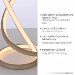 Paul Neuhaus LED-Tischleuchte 1flg braun