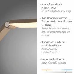 Paul Neuhaus LED-Tischleuchte 1flg braun