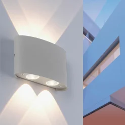 Paul Neuhaus LED-Wandleuchte 4flg silberfarben