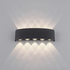 Paul Neuhaus LED-Wandleuchte 10flg schwarz