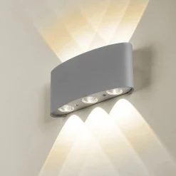 Paul Neuhaus LED-Wandleuchte 6flg silberfarben