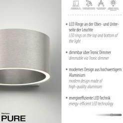 Paul Neuhaus LED-Wandleuchte 2flg silberfarben