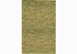 Paulig Handwebteppich grün