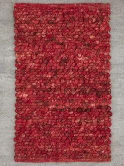 Paulig Handwebteppich rot