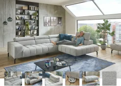 Polstergarnitur grau