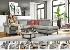 Polstergarnitur grau