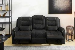 Polstergarnitur schwarz