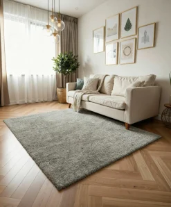 Ragolle Langflorteppich modern silberfarben