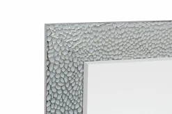 Rahmenspiegel mit Facette weißsilberfarben