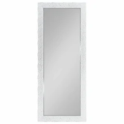 Rahmenspiegel mit Facette weißsilberfarben