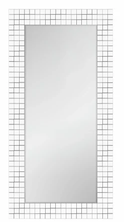 Rahmenspiegel mit Facette silberfarben