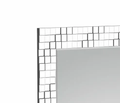 Rahmenspiegel mit Facette silberfarben