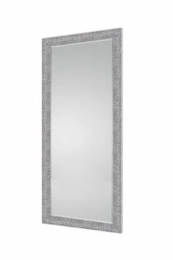 Rahmenspiegel mit Facette schwarzsilberfarben