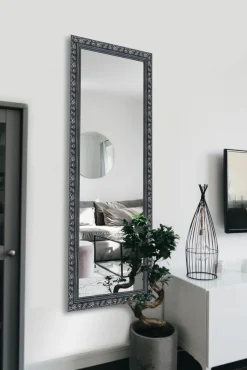 Rahmenspiegel schwarzsilberfarben