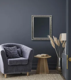 Rahmenspiegel silberfarben