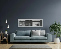 Rahmenspiegel silberfarben