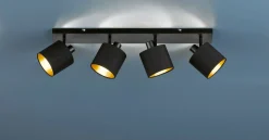 Reality Leuchten Strahler 4flg schwarz