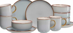 Ritzenhoff & Breker Frühstücksgeschirr 12tlg. graubraun