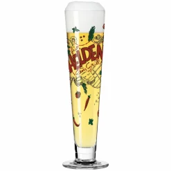 Ritzenhoff Cristal Bierglas 390ml grünbraunrotschwarz