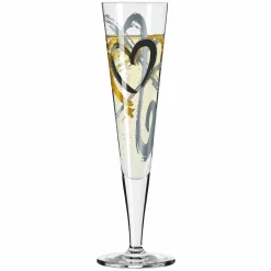 Ritzenhoff Cristal Champagnerglas 205ml goldfarbenschwarzsilberfarben
