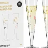 Ritzenhoff Cristal 2er Champagnerglas 205ml grauschwarzgoldfarbenpink