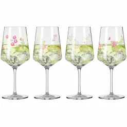 Ritzenhoff Cristal 4er Hugoglas 544ml grünpink