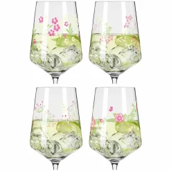 Ritzenhoff Cristal 4er Hugoglas 544ml grünpink