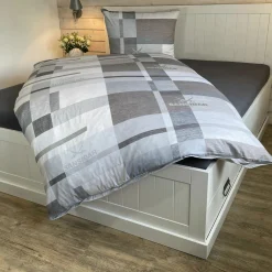 Sansibar Satin-Bettwäsche braungrau