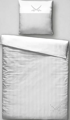 Sansibar Satin-Bettwäsche silberfarben