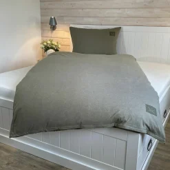 Sansibar Wende-Bettwäsche Jers grün