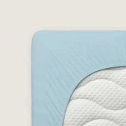 schlafgut Casual-Spannbettlaken blau