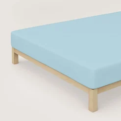 schlafgut Casual-Spannbettlaken blau