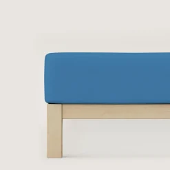 schlafgut Premium-Spannbettlaken blau