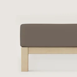 schlafgut Premium-Spannbettlaken braun