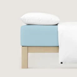 schlafgut Premium-Spannbettlaken blau