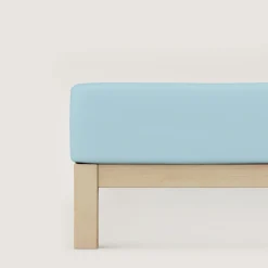 schlafgut Premium-Spannbettlaken blau