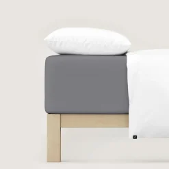 schlafgut Pure-Boxspring-Spannbettlaken grau