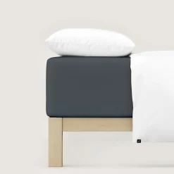 schlafgut Pure-Boxspring-Spannbettlaken grau