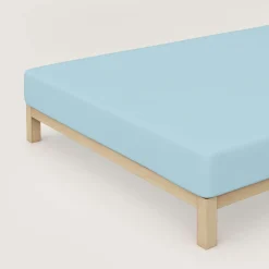 schlafgut Pure-Spannbettlaken blau