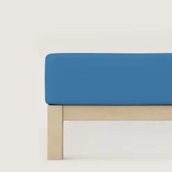 schlafgut Pure-Spannbettlaken blau