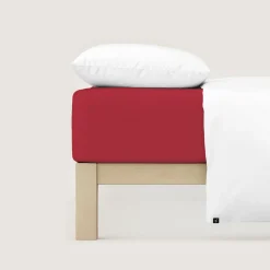 schlafgut Pure-Spannbettlaken rot