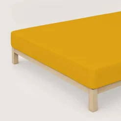 schlafgut Pure-Spannbettlaken gelb