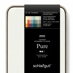 schlafgut Pure-Topper-Spannbettlaken weiß