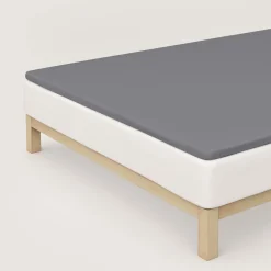 schlafgut Pure-Topper-Spannbettlaken grau