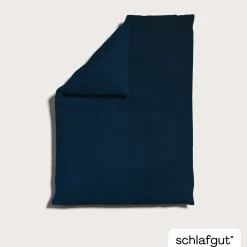 schlafgut WOVEN-FADE-Bettbezug blauschwarz