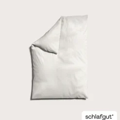 schlafgut WOVEN-FADE-Bettbezug weißbeige