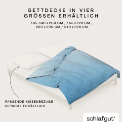 schlafgut WOVEN-FADE-Bettbezug blau