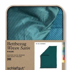 schlafgut WOVEN-FADE-Bettbezug blau
